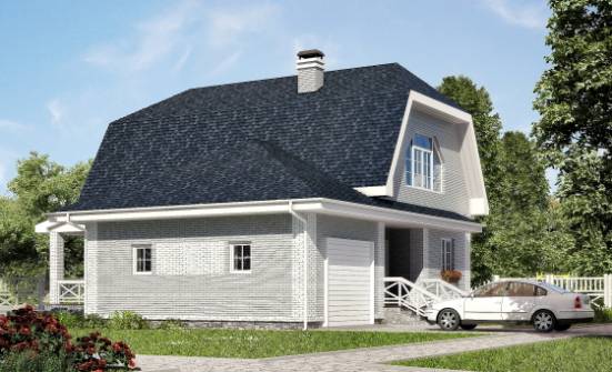 160-006-Л Проект двухэтажного дома мансардой, гараж, просторный коттедж из арболита Заводоуковск | Проекты домов от House Expert