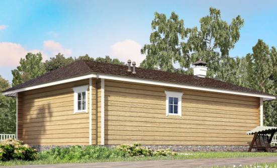 095-001-Л Проект одноэтажного дома, простой загородный дом из дерева Ишим | Проекты домов от House Expert