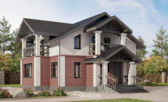160-014-Л Проект двухэтажного дома, современный коттедж из твинблока Заводоуковск | Проекты домов от House Expert