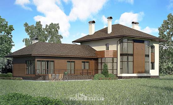 300-001-П Проект двухэтажного дома, просторный домик из кирпича Ялуторовск | Проекты домов от House Expert