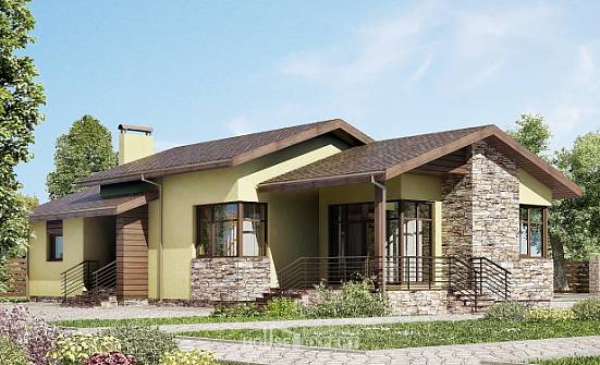 130-007-Л Проект одноэтажного дома, экономичный домик из пеноблока Заводоуковск | Проекты домов от House Expert