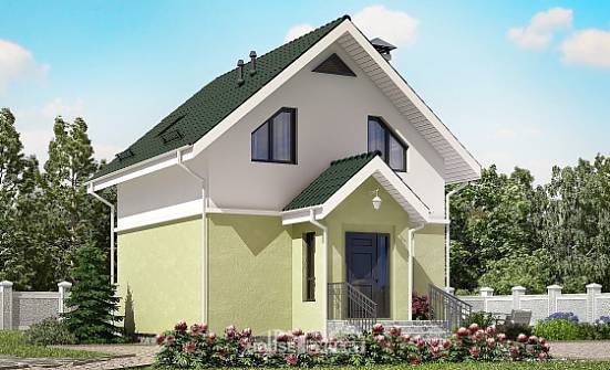 070-001-П Проект двухэтажного дома с мансардным этажом, простой загородный дом из газосиликатных блоков Тобольск | Проекты домов от House Expert