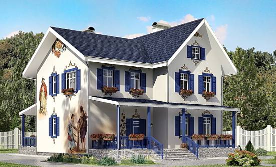 180-003-П Проект двухэтажного дома, красивый дом из кирпича Ялуторовск | Проекты домов от House Expert