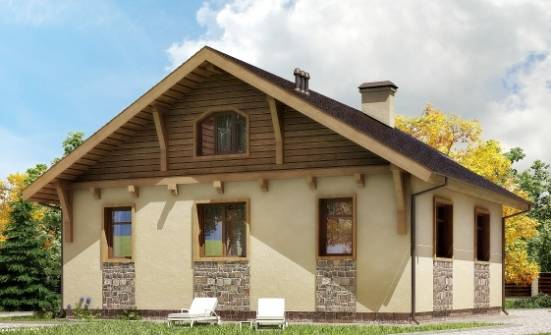 080-002-П Проект одноэтажного дома, простой загородный дом из пеноблока Ялуторовск | Проекты домов от House Expert