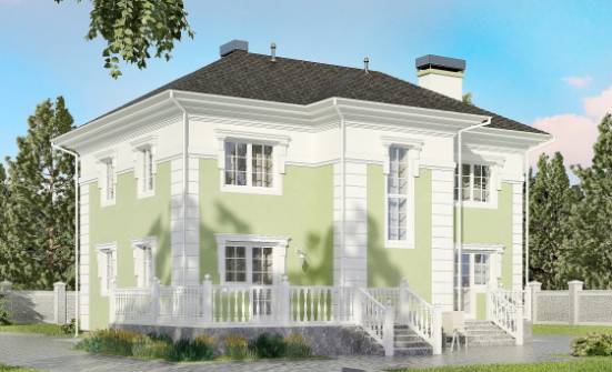 155-005-П Проект двухэтажного дома, классический домик из газобетона Ялуторовск | Проекты домов от House Expert