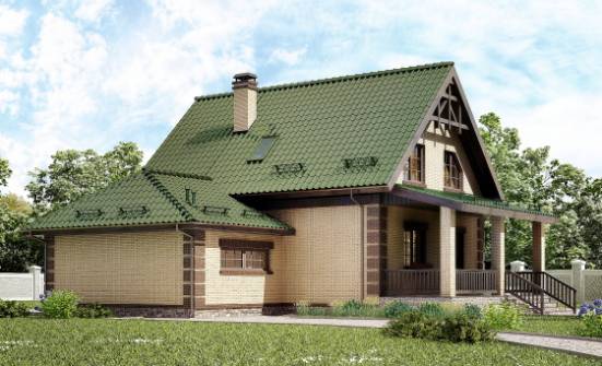 160-007-П Проект двухэтажного дома мансардой и гаражом, доступный коттедж из бризолита Ишим | Проекты домов от House Expert