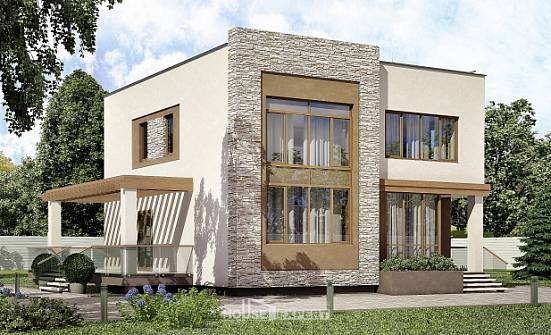 185-001-П Проект двухэтажного дома, классический загородный дом из арболита Ялуторовск | Проекты домов от House Expert