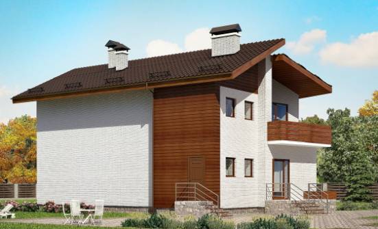 180-009-П Проект двухэтажного дома мансардный этаж, классический домик из кирпича Тобольск | Проекты домов от House Expert