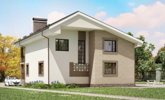 210-003-П Проект двухэтажного дома мансардой, красивый дом из блока Заводоуковск | Проекты домов от House Expert