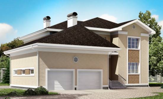 335-001-Л Проект двухэтажного дома, гараж, просторный загородный дом из кирпича Заводоуковск | Проекты домов от House Expert