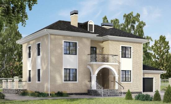 180-006-П Проект двухэтажного дома и гаражом, просторный дом из кирпича Тобольск | Проекты домов от House Expert