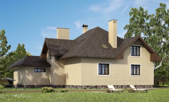 275-003-П Проект двухэтажного дома с мансардным этажом и гаражом, классический домик из кирпича Ишим | Проекты домов от House Expert