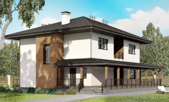 245-001-П Проект двухэтажного дома, современный загородный дом из керамзитобетонных блоков Заводоуковск | Проекты домов от House Expert