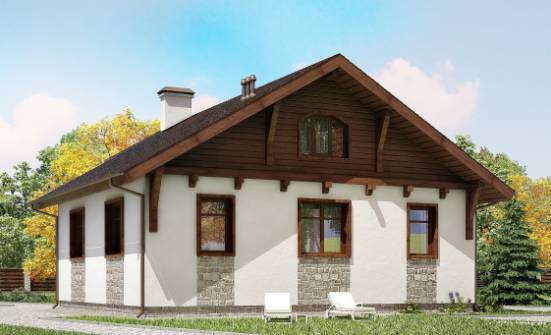 080-002-Л Проект одноэтажного дома, простой коттедж из теплоблока Тобольск | Проекты домов от House Expert