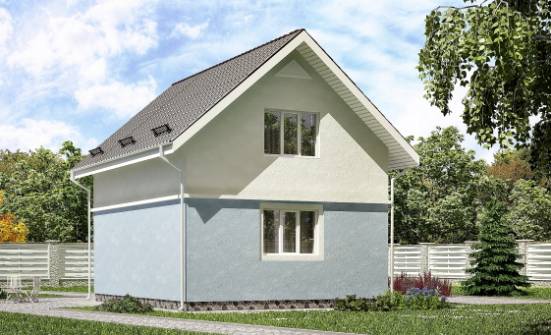 095-002-П Проект двухэтажного дома мансардой, красивый загородный дом из бризолита Ялуторовск | Проекты домов от House Expert