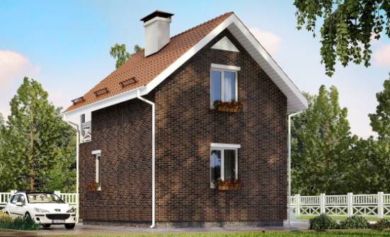 045-001-Л Проект двухэтажного дома с мансардным этажом, современный дом из теплоблока Тюмень | Проекты домов от House Expert