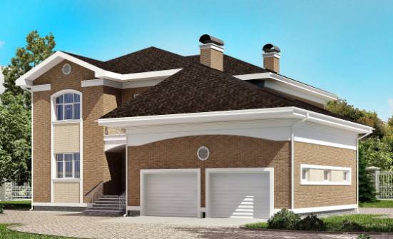 335-002-П Проект двухэтажного дома, гараж, современный коттедж из кирпича Ишим | Проекты домов от House Expert