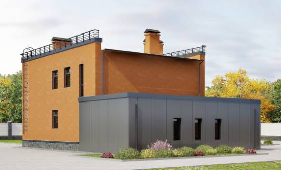 260-002-Л Проект двухэтажного дома, гараж, классический домик из теплоблока Тобольск | Проекты домов от House Expert