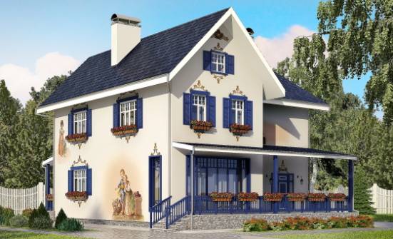 180-003-П Проект двухэтажного дома, красивый дом из кирпича Ялуторовск | Проекты домов от House Expert