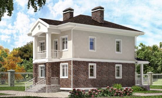 120-001-Л Проект трехэтажного дома, компактный загородный дом из бризолита Тюмень | Проекты домов от House Expert