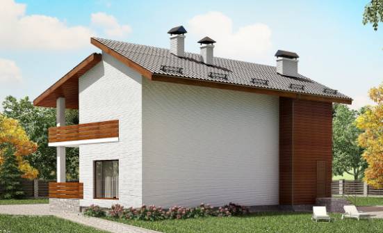 180-009-П Проект двухэтажного дома мансардный этаж, классический домик из кирпича Тобольск | Проекты домов от House Expert
