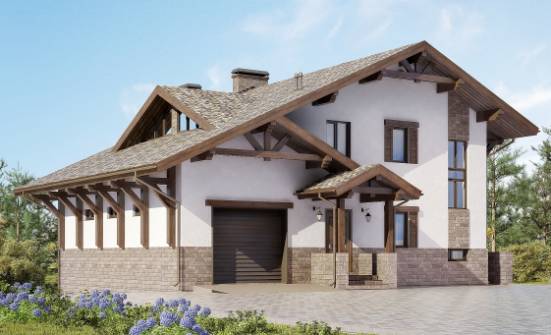 305-002-П Проект трехэтажного дома мансардой, современный домик из кирпича Ялуторовск | Проекты домов от House Expert