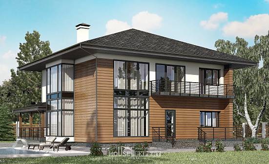 245-001-П Проект двухэтажного дома, современный загородный дом из керамзитобетонных блоков Заводоуковск | Проекты домов от House Expert