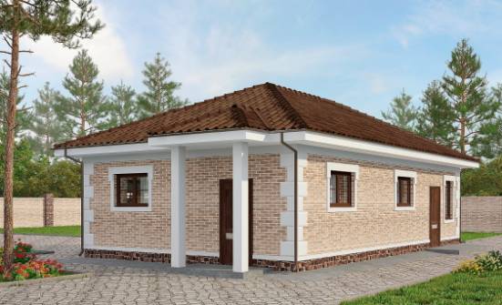 070-005-П Проект гаража из кирпича Ялуторовск | Проекты домов от House Expert