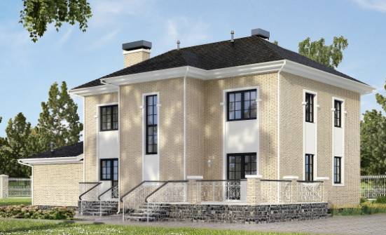 180-006-П Проект двухэтажного дома и гаражом, просторный дом из кирпича Тобольск | Проекты домов от House Expert