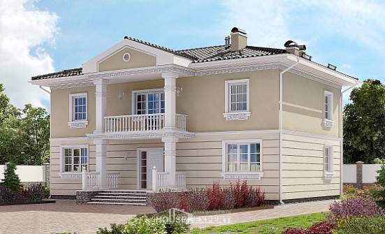 210-005-Л Проект двухэтажного дома, классический дом из теплоблока Ишим | Проекты домов от House Expert