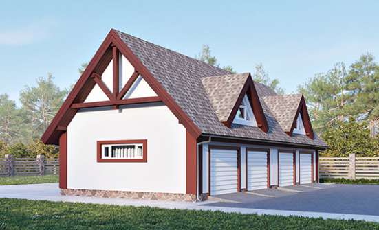 145-002-Л Проект гаража из твинблока Тюмень | Проекты домов от House Expert