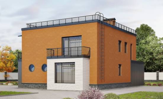 260-002-Л Проект двухэтажного дома, гараж, классический домик из теплоблока Тобольск | Проекты домов от House Expert
