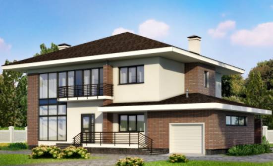 275-002-П Проект двухэтажного дома, гараж, огромный загородный дом из кирпича Ишим | Проекты домов от House Expert