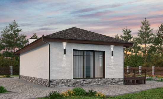 145-001-Л Проект бани из арболита Заводоуковск | Проекты одноэтажных домов от House Expert