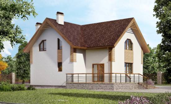 150-009-П  Проект двухэтажного дома мансардный этаж, небольшой загородный дом из поризованных блоков Заводоуковск | Проекты домов от House Expert