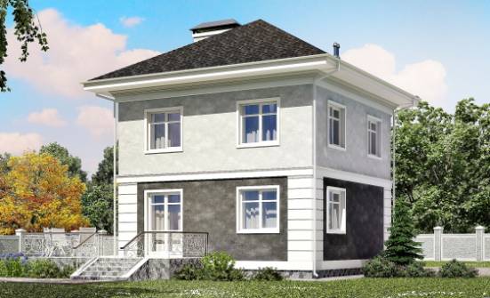 090-003-П Проект двухэтажного дома, классический загородный дом из газобетона Тобольск | Проекты домов от House Expert
