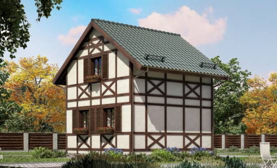060-002-П Проект двухэтажного дома с мансардным этажом, миниатюрный домик из дерева Тюмень | Проекты домов от House Expert