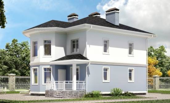 120-001-П Проект двухэтажного дома, простой коттедж из твинблока Заводоуковск | Проекты домов от House Expert