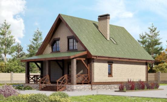 160-011-П Проект двухэтажного дома с мансардой, бюджетный домик из пеноблока Заводоуковск | Проекты домов от House Expert