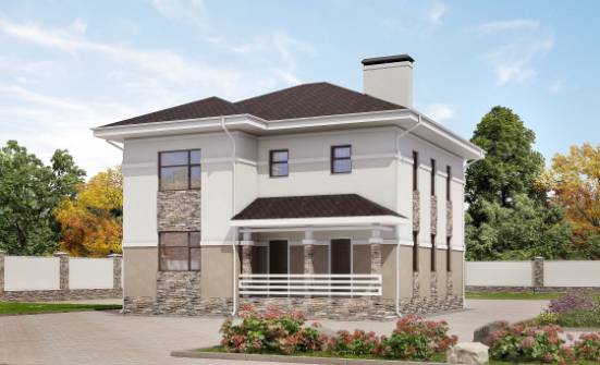 150-014-П Проект двухэтажного дома, красивый домик из поризованных блоков Заводоуковск | Проекты домов от House Expert
