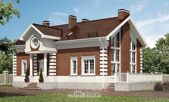 160-009-П Проект двухэтажного дома мансардой, уютный домик из твинблока Ишим | Проекты домов от House Expert