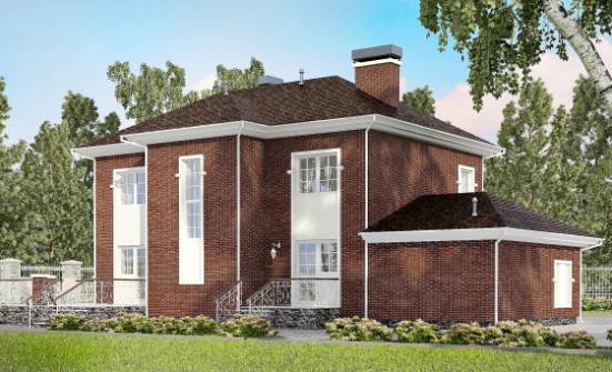180-006-Л Проект двухэтажного дома и гаражом, простой загородный дом из кирпича Заводоуковск | Проекты домов от House Expert
