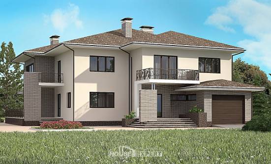 500-001-П Проект трехэтажного дома, гараж, классический дом из кирпича Ишим | Проекты домов от House Expert