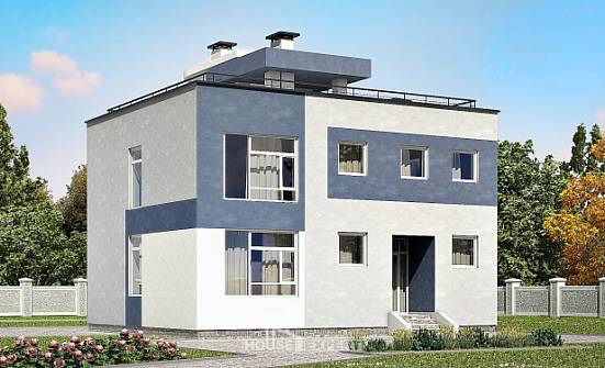 180-005-П Проект двухэтажного дома, современный загородный дом из керамзитобетонных блоков Ишим | Проекты домов от House Expert