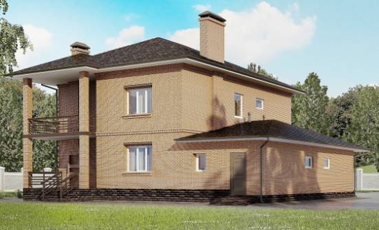 245-003-Л Проект двухэтажного дома, гараж, красивый коттедж из кирпича Тюмень | Проекты домов от House Expert