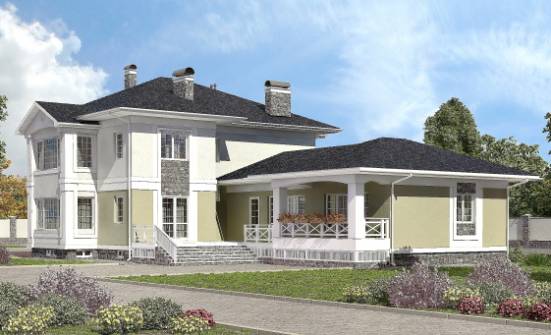 620-001-Л Проект трехэтажного дома, гараж, огромный домик из пеноблока Тюмень | Проекты домов от House Expert