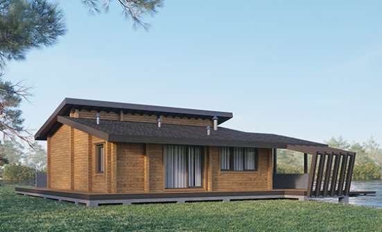 100-007-П Проект бани из дерева Тюмень | Проекты одноэтажных домов от House Expert