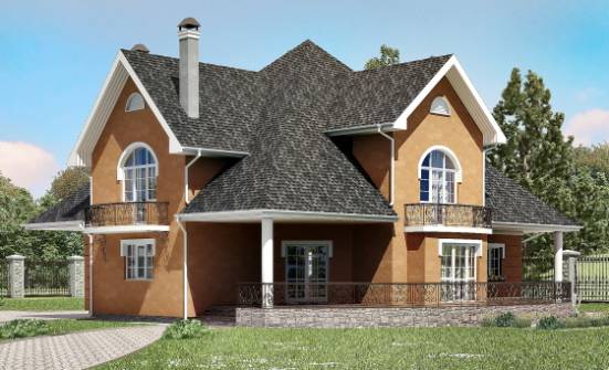 310-001-П Проект двухэтажного дома мансардой, современный домик из газобетона Заводоуковск | Проекты домов от House Expert