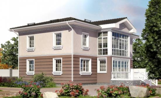 210-005-П Проект двухэтажного дома, просторный коттедж из газобетона Тюмень | Проекты домов от House Expert