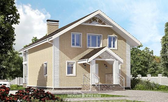 150-007-Л Проект двухэтажного дома мансардой, доступный дом из твинблока Заводоуковск | Проекты домов от House Expert